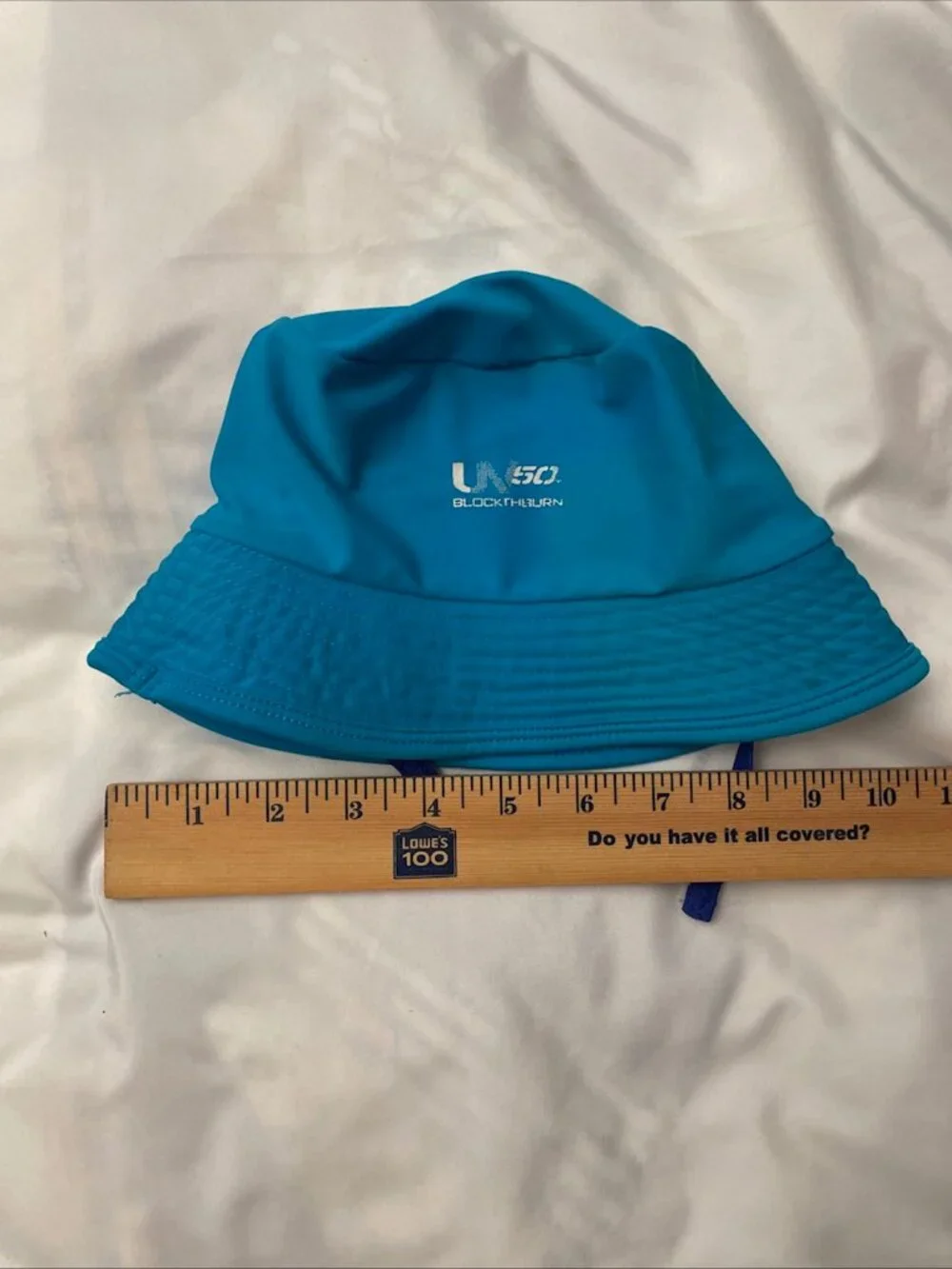 SPEEDO Block The Burn UV50 Infant Swim Beach Bucket Hat Blue Size L/XL